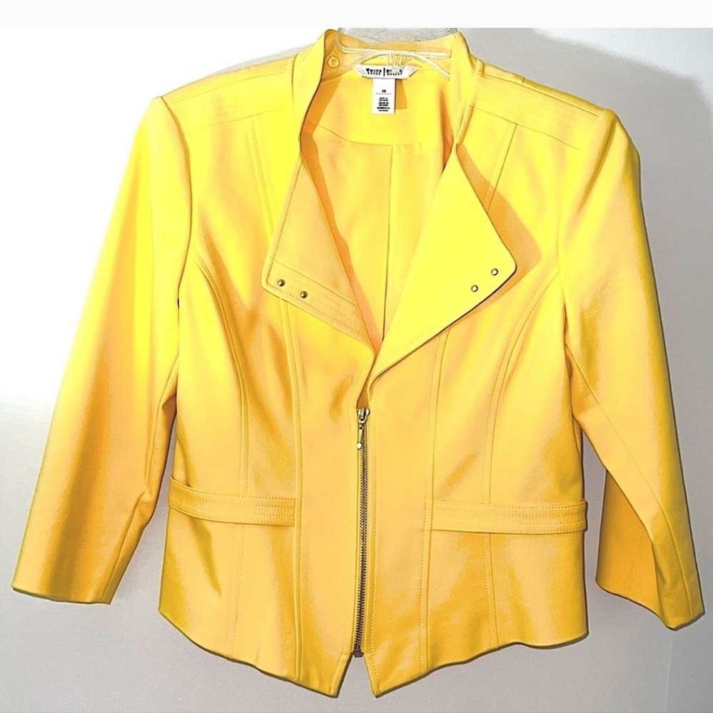 EUC WHBM Yellow Zip Jacket/Blazer -size 10